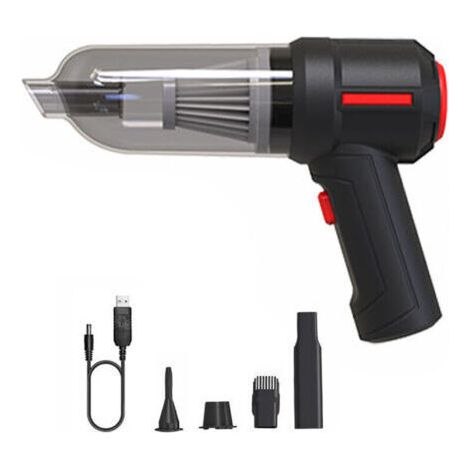NALOOKAMIC 3 en 1 Souffleur d'air sans fil portable Air Duster Mini 9000Pa sans fil voiture PC clavier aspirateur portable noir,de (1/4)