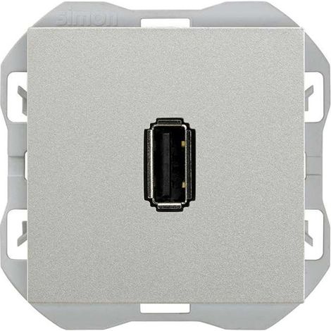 SIMON 270  Conector USB datos tipo A aluminio 20000090-093 (1/2)