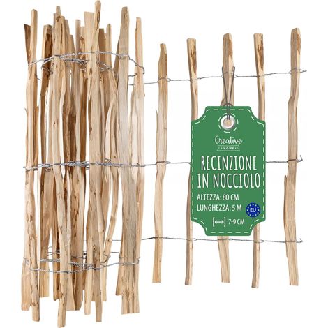 Recinzione Nocciolo 80x5 m - Spazio Listelli 7-9 cm (1/5)