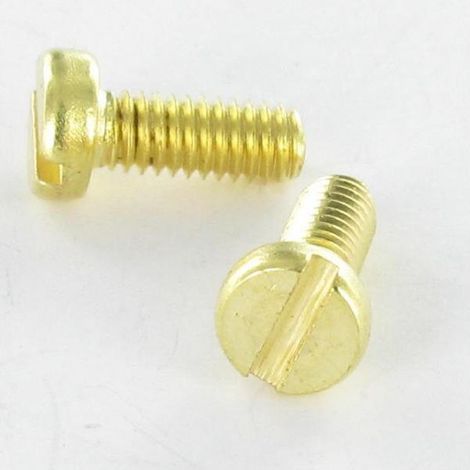 Vis métaux Laiton Tête cylindrique TC Fendue M4X35-10 pièces
