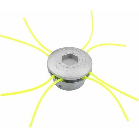Tete Debroussailleuse Universelle, Tete Debroussailleuse 4 Fils, Aluminium Tete Fil Débroussailleuse Accessoire de Débroussailleuse pour Tondeuse à Gazon, 72 x 44.5 mm