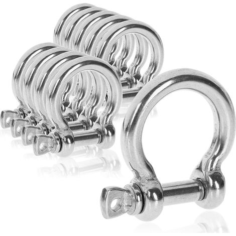 Manilles Rondes - Mousqueton Petites avec Verrouillage à Vis 4,5 x 30 mm 10 Pièces - en Forme de O (1/5)