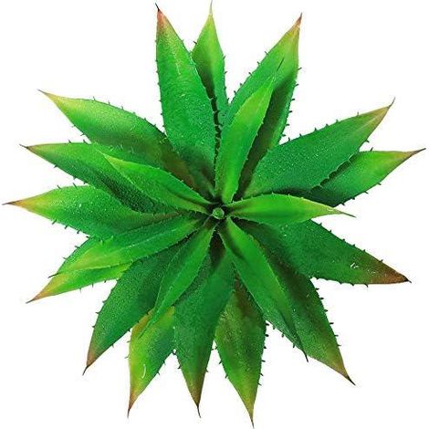 Plante artificielle verte aloès vera - 30 cm de large pour décoration intérieure et extérieure, jardin et salle de bain (1/5)