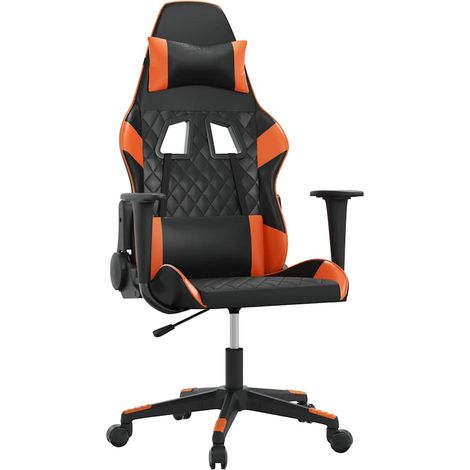 Maison Exclusive - Sedia da Gaming Nero e Arancione in Similpelle (1/5)