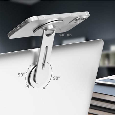 Support magnétique extensible pour ordinateur portable, téléphone et écran d'ordinateur (1/5)