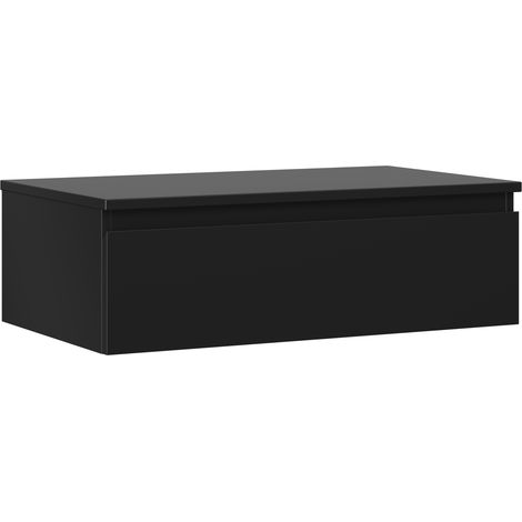 Mexen Orio Badezimmerschrank 80 cm mit Arbeitsplatte, 1 Schublade, Schwarz Matt - 91A10-08023-1-BFC71 (1/5)