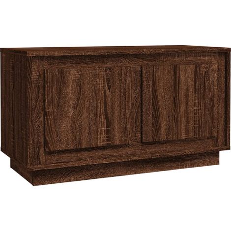Mobile TV multimediale scaffale per televisione televisore buffet sala da pranzo soggiorno camera da letto rovere 80 x 35 x 45 cm derivati del legno marrone 020027228