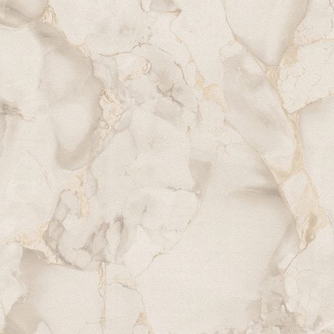 Empapelado de lujo exclusivo Profhome 791682 papel pintado vinílico estampado en caliente tejido non tejido ligeramente texturado de aspecto mármol brillante crema gris-seda blanco perla 5,33 m2