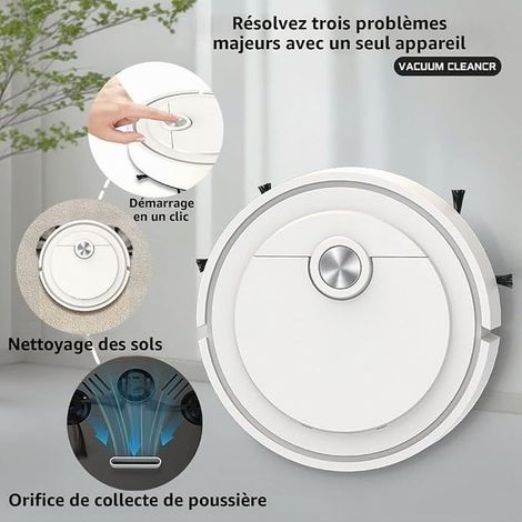 Mini-Roboter für Staubsauger, Robot Aspirateur Compact Rechargeable USB (1/3)