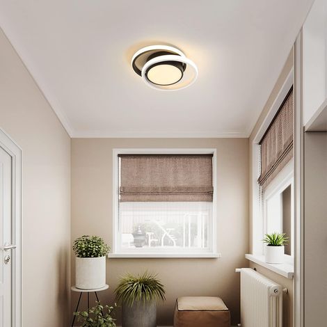 Goeco Plafoniera LED Rotonda Nero 27 cm 27W 2350 Lumen Luce Bianca Calda 3000K – Acrilico Moderno per Soggiorno Camera Cucina Corridoio Balcone (1/5)
