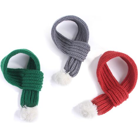 Costume de Noël pour chien Écharpe de Noël Grande écharpe grise pour animaux de compagnie Vêtements pour animaux de compagnie pour chiens S