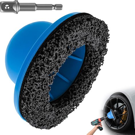 Ponceuse de moyeu de roue - Diamètre intérieur : 90 mm - Diamètre extérieur : 150 mm - Pour attelage de remorque avec entraînement 1/2" - Nettoyeur de moyeu de roue de voiture pour changement (1/5)