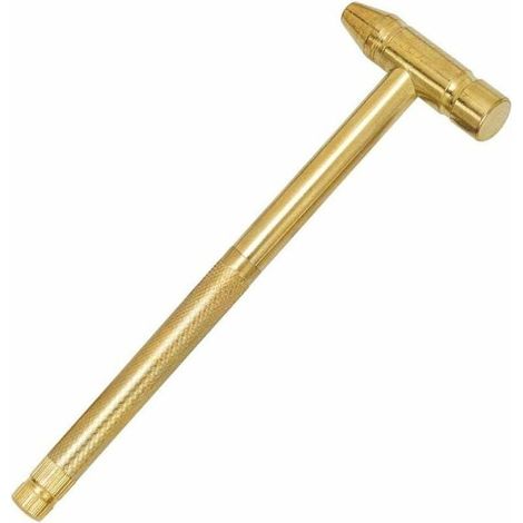 Mini-cuivre multifonctionnel Marteau de cuivre Ménage petit marteau petit marteau cinq dans un marteau plaqué cuivre, marteau en laiton