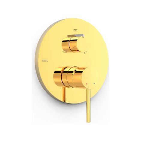 Mitigeur douche pour boîtier encastré Rapid‑box 3 voies Or 24K - TRES 26227310OR (1/2)