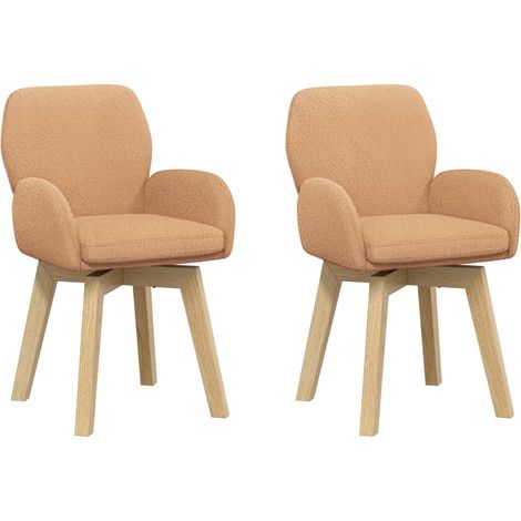 Drehstuhl Esszimmer 2 pcs Bouclé Beige 54 x 58 x 87 cm vidaXL (1/5)