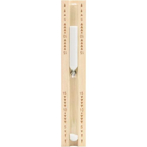 Sablier pour Sauna Rotatif 15 Minutes Minuterie Bois de Pin Massif 5 x 3 x 29,5 cm (1/5)