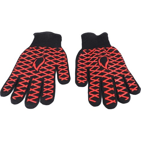 Gants Résistants à la Chaleur, Gants Résistants à la Chaleur pour Four à Micro-Ondes Gants De Cuisson Résistants Aux Hautes Températures Gants Isolés pour Barbecue en Silicone Aramide (1/5)
