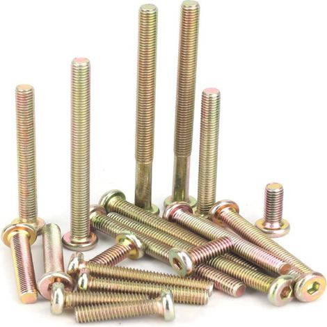 Boulon de Meubles Vis de Meuble en Acier au Carbone Galvanisé Boulon de Connecteur pour Lits de Bébé, Chaises (M6×70mm, 10 pcs) (1/5)