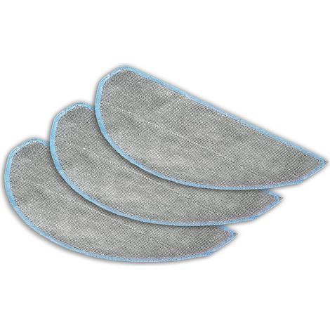 3 Pièces - Tampon De Vadrouille - Microfibre - Pour Irobot Roomba 104 105 Combo Q0120 Y0140 - Lavable Et Réutilisable - Gris - 28x12cm (1/5)