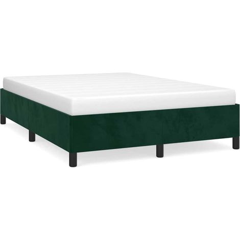 Maison Exclusive - Giroletto senza Materasso Verde Scuro 140x190 cm in Velluto