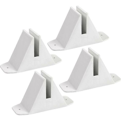 Lot de 4 supports de clôture en plastique anti-basculement pour jardin et clôture de jardin. (1/4)
