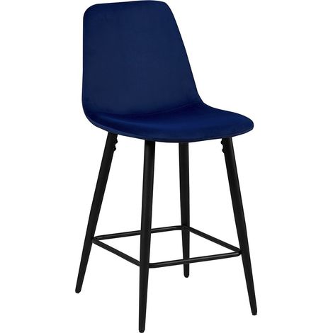 Samt-Counterstuhl BOYLD, Farbe Dunkelblau