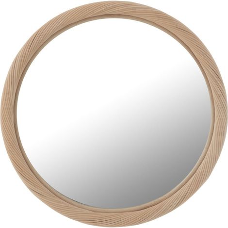 Miroir mural rond en rotin naturel - naturel (1/4)