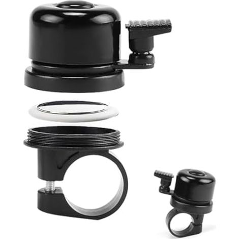 Sonnette de vélo antivol pour Apple AirTag, support Airtag caché, traceur GPS pour guidon 22,2 mm, adapté aux vélos enfants, adultes, VTT et route.