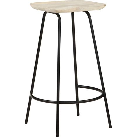 Maison Exclusive - Barhocker 2 Stk. Mango Massivholz