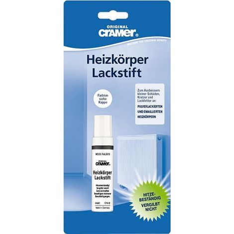 Stylo retouche laque de radiateur blanc RAL 9016