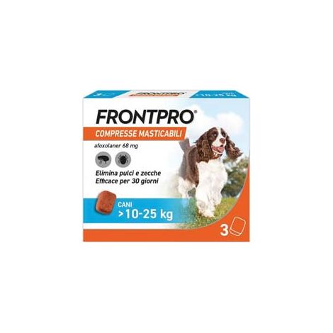 FRONTPRO COMPRESSE MASTICABILI PER CANI KG.1025 confezione 3 compresse FRONTPRO