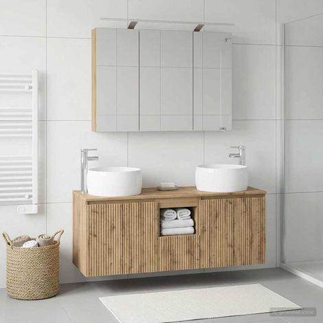 vidaXL Bathroom Cabinet Set 4 pcs Artisan Oak Engineered Wood (1/5)