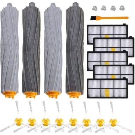Accessoires iRobot pour 960, 980, 895, 880, 870, 871, etc., kit de brosses de rechange pour aspirateurs iRobot Roomba des séries 800/900 (5+8+4) à un prix imbattable (1/4)