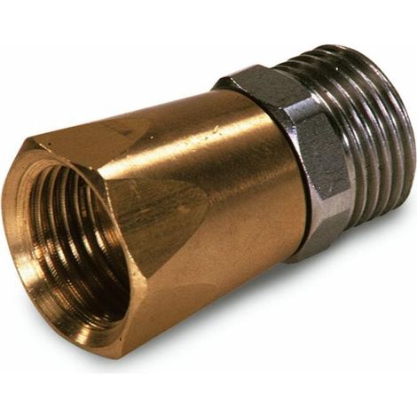 Raccord tournant 1/2'F - 1/2'M pour lance de pulvérisateur – Débit max 60 lt/min à 3 bars – Laiton et acier inoxydable (1/2)