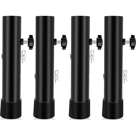 Lot de 4 rallonges pieds table multifonctions en acier, rehausseurs (1/5)