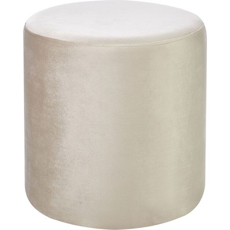 Pouf LOVETT Samtstoff Hellbeige (1/5)