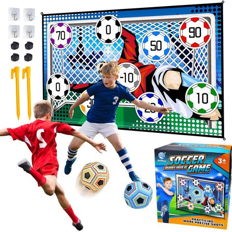 Jeu de football pour enfants, buts et ballons, jeu de football pour l'intérieur et l'extérieur, cadeau de Pâques et d'anniversaire pour les garçons de 3 à 8 ans (1/5)