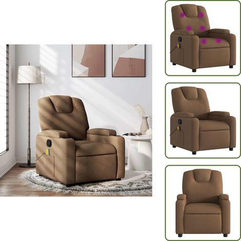 Massagesessel Braun Stoff - Massagesessel - Massage Sessel - Massage TV-Sessel - Massage Fernsehsessel