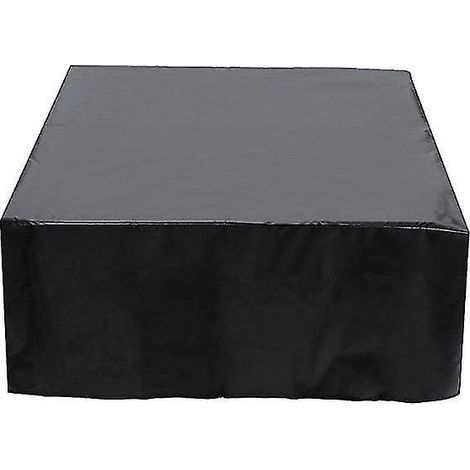 Couverture imperméable et anti-poussière pour baignoire, piscine intérieure et extérieure - 244 x 244 x 90 cm - noire (1/5)