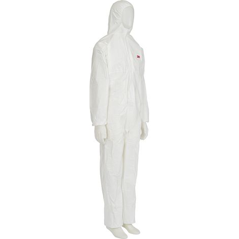 3M – Combinaison de protection jetable XL homme – Polyéthylène et polypropylène – Zip – Blanc – Tour de poitrine 108 à 115cm