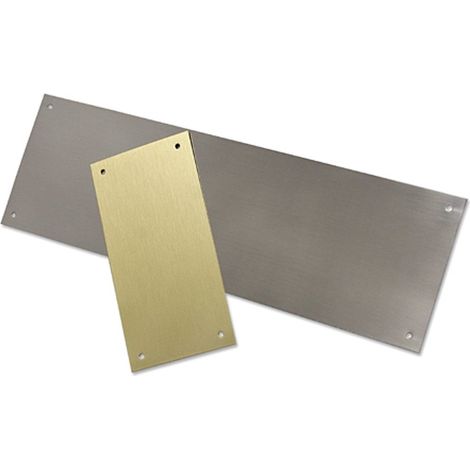 Placa Latón Rectangular 250X80 Efecto Inox