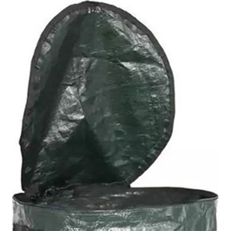 Wasserdichter PE-Gartenkompostbeutel, faltbar, leicht, großes Fassungsvermögen, wiederverwendbar, mit Reißverschluss, 15 Gallonen (35 x 60 cm / 13,8 x 23,6 Zoll) (1/5)