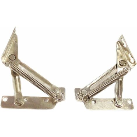 royaluxe- Lot de 2 charnières à rabat articulé,Charnière de support de porte haut et bas charnière intégrée cachée support de ressort à 90 °(S) (1/3)