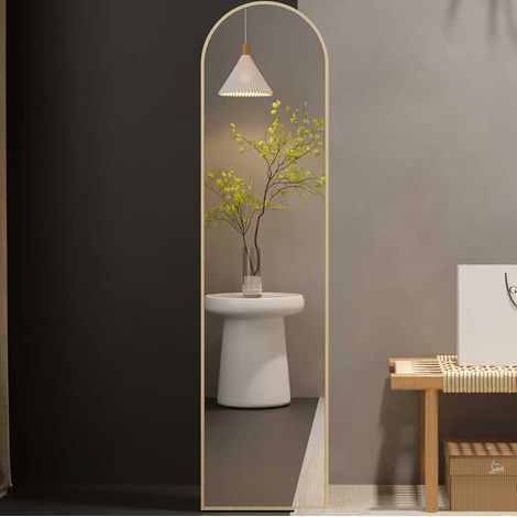 Miroir sur pied Rosalie  40 x 160 cm  Chêne vieilli design