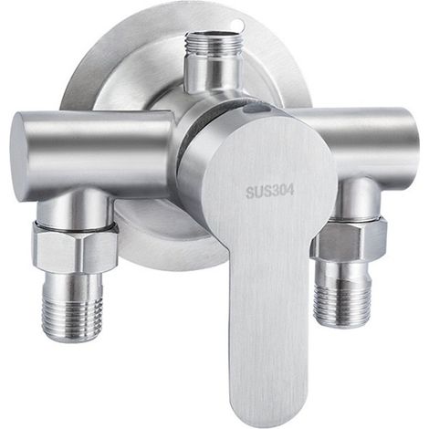 Mitigeur thermostatique en acier inoxydable 304 pour eau chaude et froide - Robinet de douche apparent - G1/2