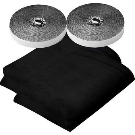 Moustiquaire Fenêtre - 2 Paquets - Adhésive Ajustable - pour Cadre 150x200cm Anti-Insectes (1/4)