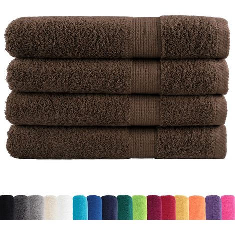 Toallas de sauna SOLUND 4 uds marrón 80x200 cm 600 gsm vidaXL