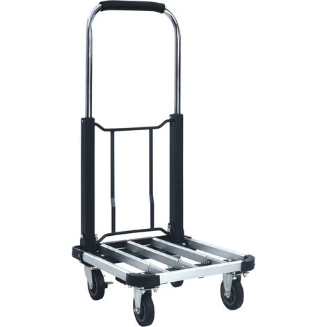 Chariot de transport pliable 150 kg Aluminium Argenté CFW355596 (1/5)