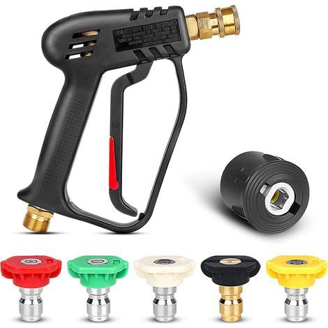 Pistola idropulitrice ad alta pressione con ugello a 5 getti – attacco rapido da 1/4", adattatore Karcher M22 (1/5)