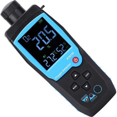 AT8100 Hochpräzises Hand-Sauerstoffmessgerät mit intelligentem Sensor, Messbereich 0–25 % (1/5)